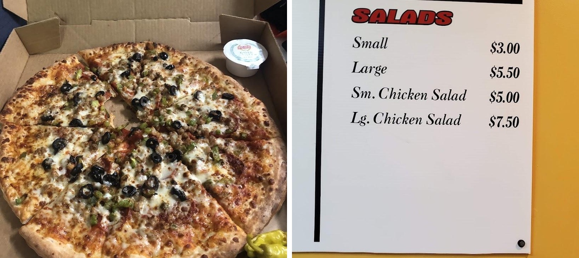 Paradise Pizza Menu