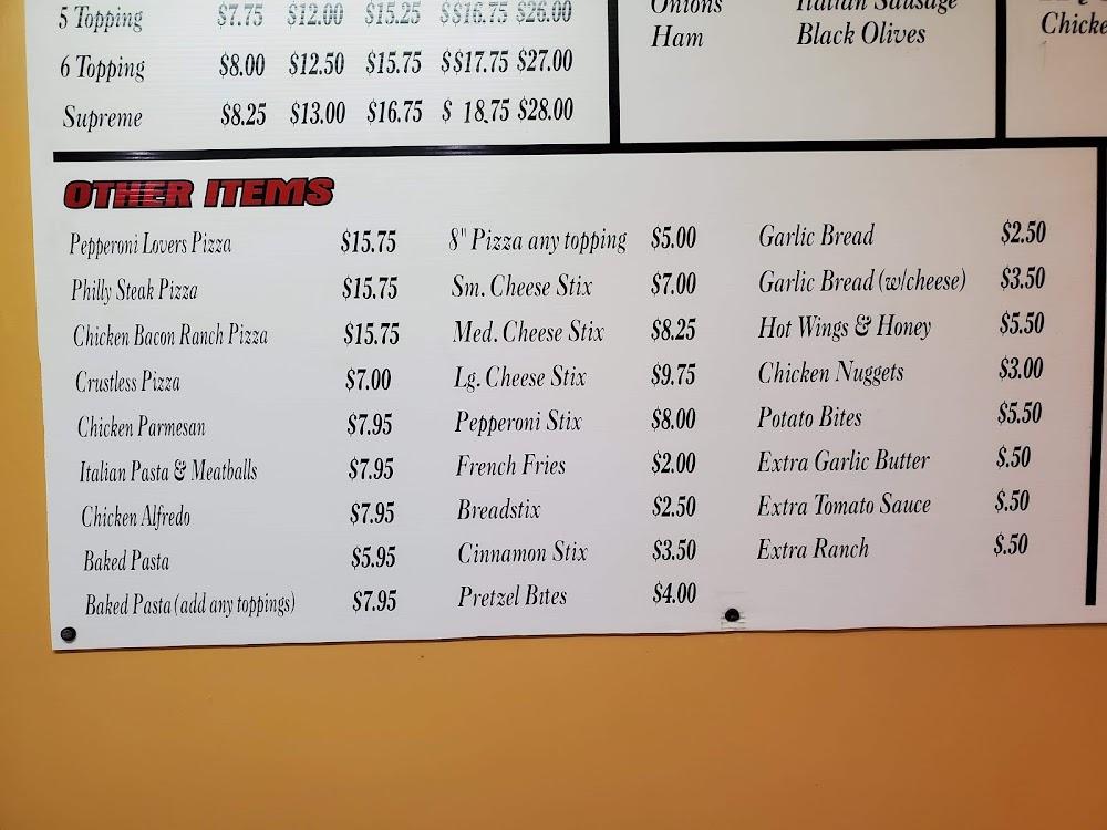 Paradise Pizza Menu image 2